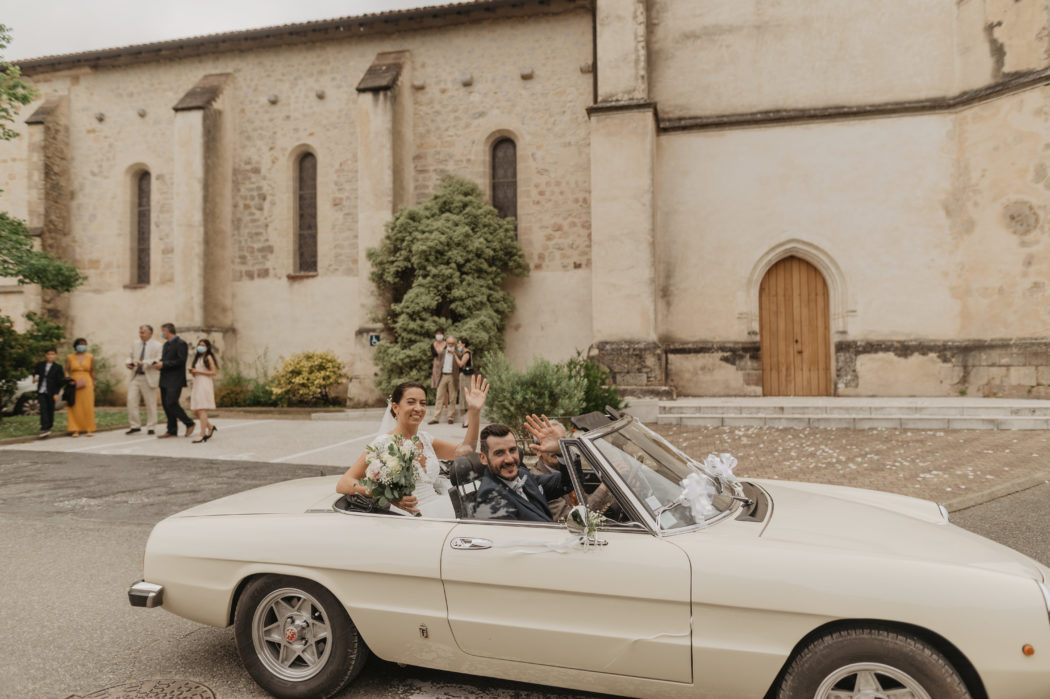 La voiture des mariés LM Laure Mariage wedding planner pays basque